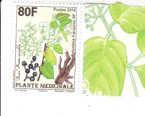 2016 Fr Polynesia Medicinal Plant (Scott 1174) MNH