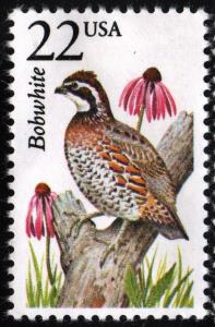 SC#2301 22¢ North American Wildlife: Bobwhite (1987) MNH