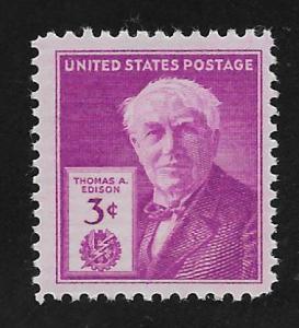 SC# 945 - (3c) - Thomas Edison - MNH Single