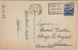 53292 - REGNO -  CARTOLINA con ANNULLO MECCANICO: Albano Terme 1949