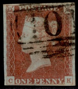 GB QV SG8, 1d red-brown, FINE USED. Cat £35.  CK 