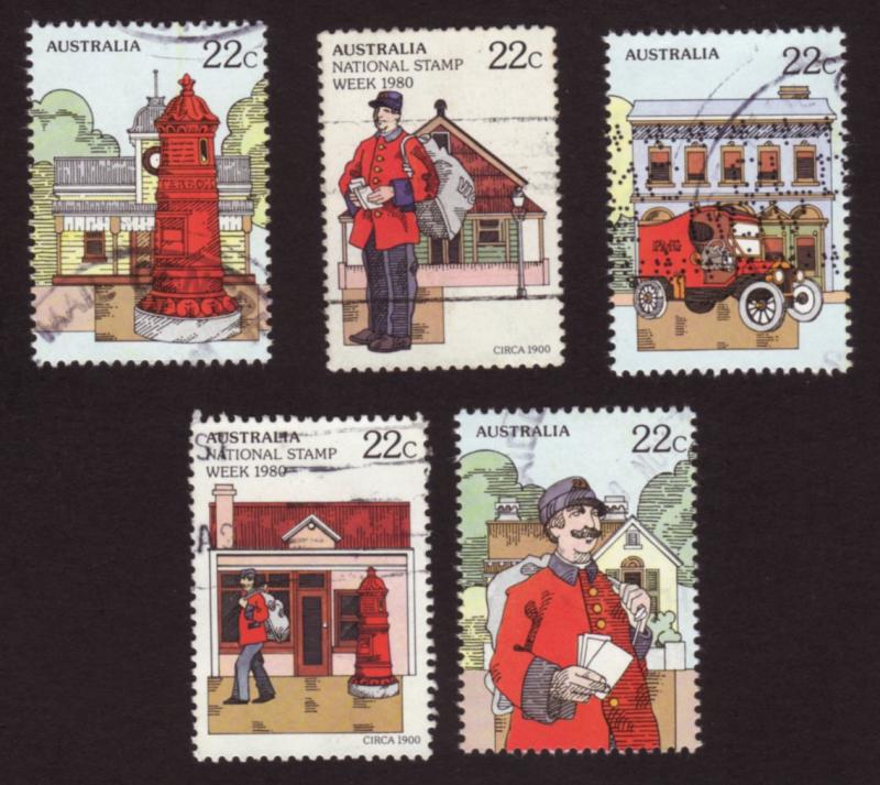 Australia 1980 Sc#751-755, SG#752-6 Set of 5x22c Stamp Week USED.