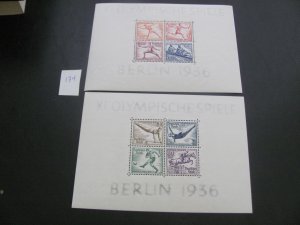 Germany 1936 MNH  SC B90-B91 SS XF 260 EUROS (134)