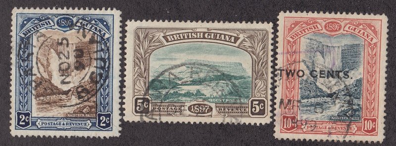 British Guiana #153, 154, 158 Used