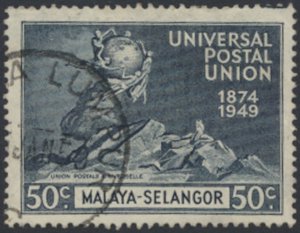 Selangor Malaya  SC#  79  Used  UPU  see details & scans