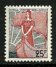 FRANCE Scott 927 MNH** Marianne in Ship stamp 1959