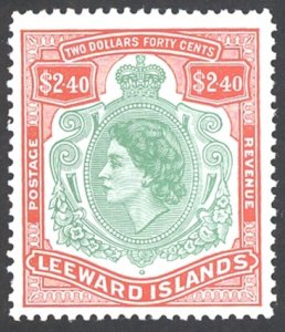 Leeward Islands Sc# 146 MH 1954 $2.40 Queen Elizabeth II