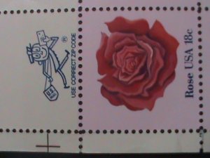 ​UNITED STATES-1981-SC# 1879a LOVELY BEAUTIFUL FLOWERS  MNH IMPRINT  BLOCK