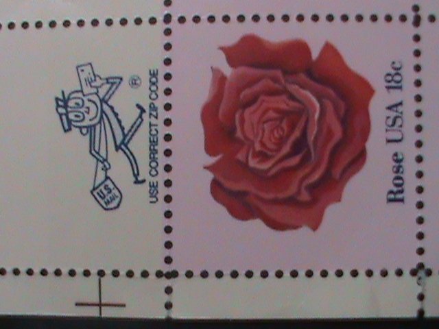 ​UNITED STATES-1981-SC# 1879a LOVELY BEAUTIFUL FLOWERS  MNH IMPRINT  BLOCK