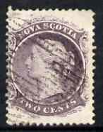 Nova Scotia 1863 QV 2c purple on white paper used SG20/23