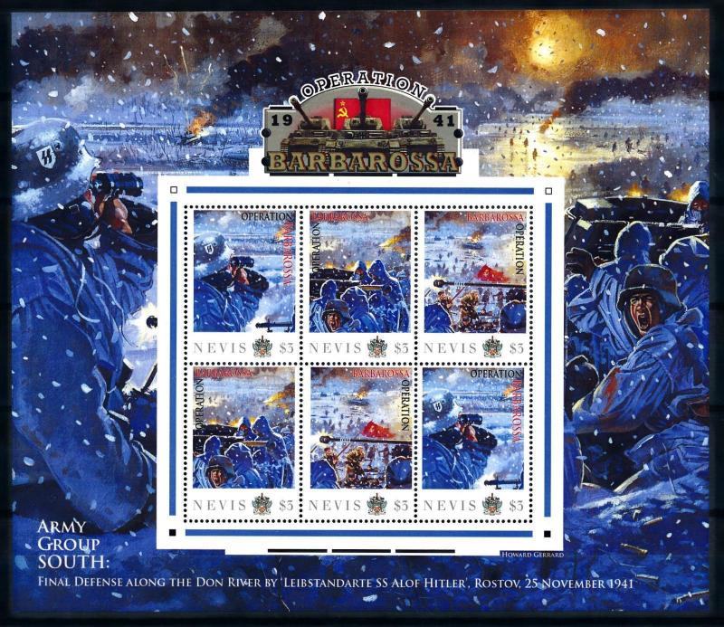 [91898] Nevis 2011 World War 2 Operation Barbarossa Sheet MNH