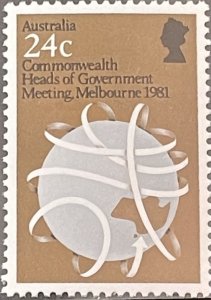 1981 Stamp of Australia of Globe & Map of Australia SC# 814 MNH