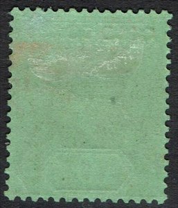 GOLD COAST 1913 KGV 10/- GREEN AND RED ON GREEN WMK MULTI CROWN CA
