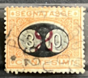 Italy #J27 Used- SCV=$12.00