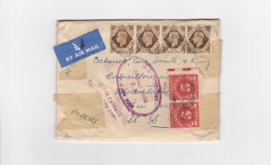 KAPPYSTAMPS GREAT BRITAIN 1951 AIR MAIL COVER TO USA POSTAGE DUE  DV64