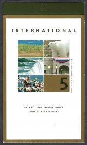 Canada #1990 $1.25 Tourist Attractions (2003). Booklet of 5. Five designs. MNH