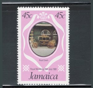 Jamaica 1981 Royal Wedding (Royal Coach) 45c Scott # 501 MNH