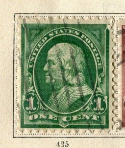 USA; 1898 early Presidential series issue fine used 1c. value