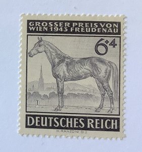 Germany 1943  Scott B244  MNH - 6 + 4 pf,   Horse, Grand Prize of the Freudenau