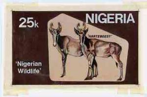 Nigeria 1984 Nigerian Wildlife - original hand-painted ar...