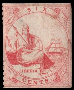 Liberia Scott 13 (1866) Mint NG G-F, CV $25.00 C