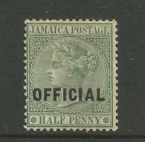 JAMAICA 1890/1 Sg O3, 1/2d Green Official (type 02) LM/Mint with gum. {B6-31}