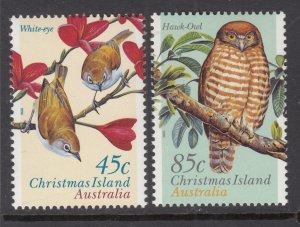 Christmas Island 399-400 Birds MNH VF