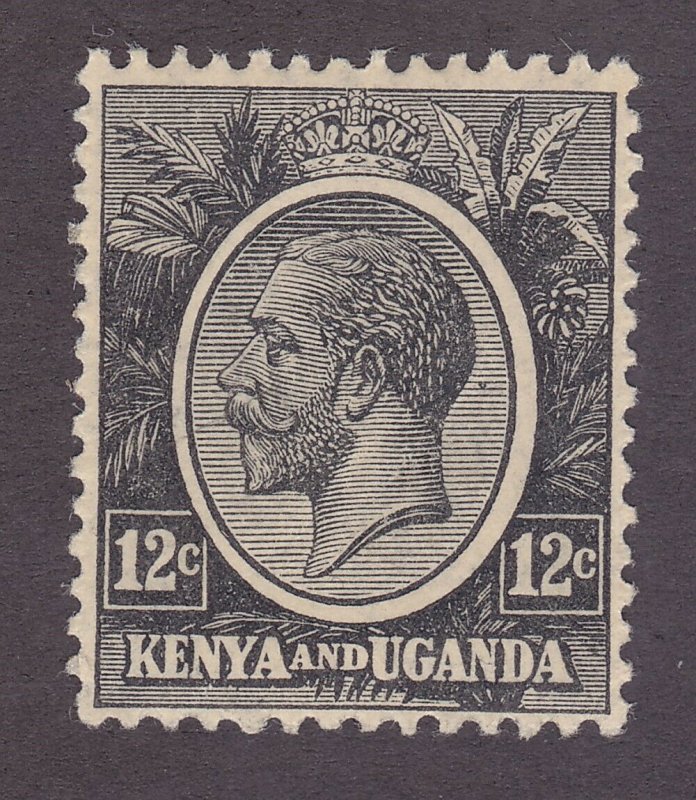 Kenya Uganda & Tanzania 23 MNH 12c Black 1922 KGV Issue Very Fine