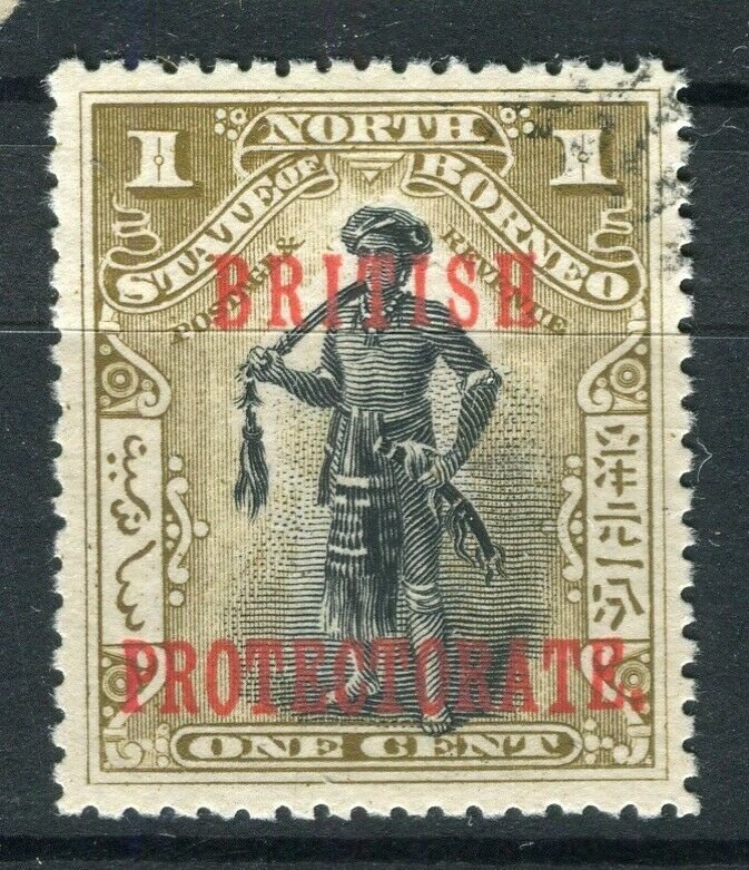 NORTH BORNEO; 1901 early pictorial issue fine used 1c. value 