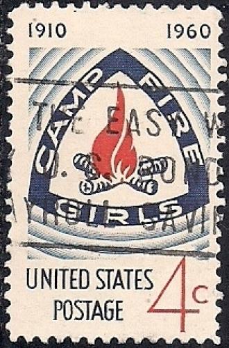 1167 4 cent Camp Fire Girls F-VF used