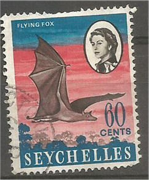 SEYCHELLES, 1962  used  60c  Flying fox. Scott 205A