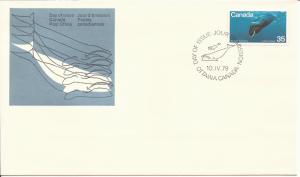 1979 Canada FDC Sc 814 - Endangered Wildlife - Bowhead Whale