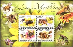 Burundi 2011 Insects Honeybees Sheet MNH