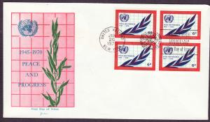 United Nations #209 block Jackson FDC