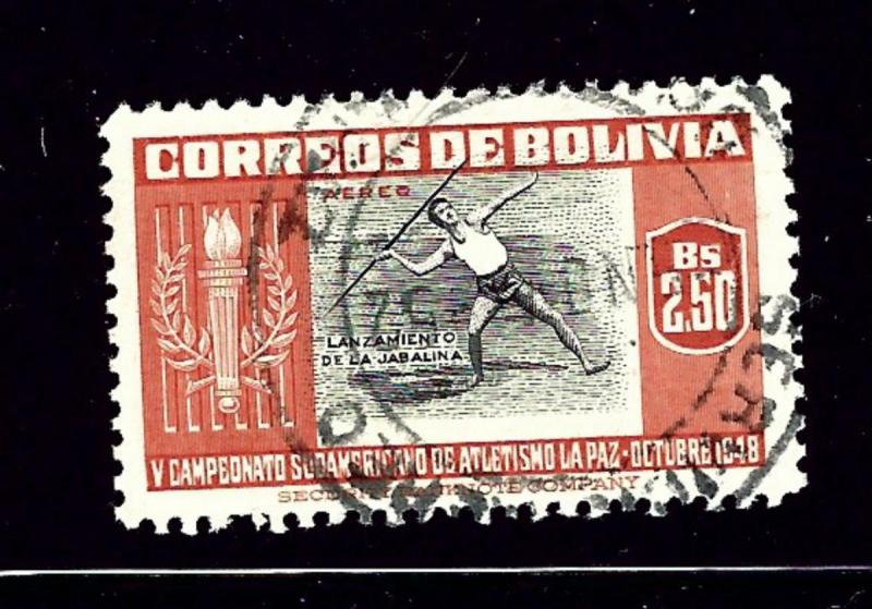 Bolivia C154 Used 1951 Javelin Thrower