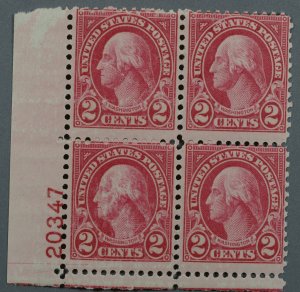 United States #554 Unused VG OG PH Plate Block Perf 11