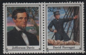 2975f & 2975g Jefferson Davis & David Farragut Pair