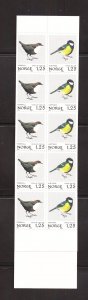 Norway   #762a  MNH  1980  complete booklet  birds great tit and dipper