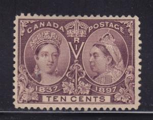 Canada Scott # 57 VF+ OG lightly hinged nice color cv $ 175 ! see pic !