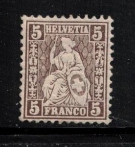 SWITZERLAND Scott # 43b MHR - CV $110.00
