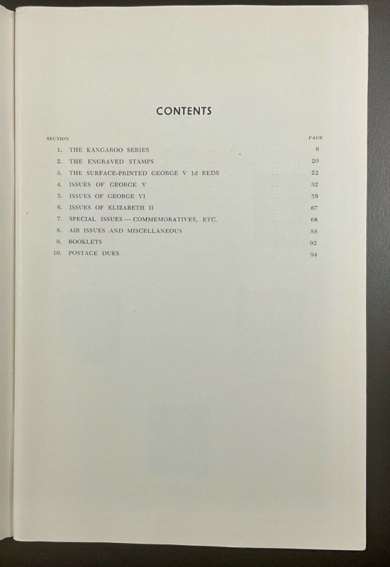 The Australian Commonwealth Specialists’ Catalogue 1956  Seventeenth Edition