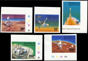 Upper Volta 398-400,C238-C239, MNH imperf., Viking Mars Project