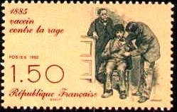 Pasteur, Rabies Vaccine Centenary, France SC#1979 MNH