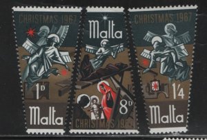 MALTA,  375-377   MINT HINGED  SINGLES