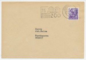 Cover / Postmark Germany / DDR 1953 Lion cubs - Zoo Leipzig