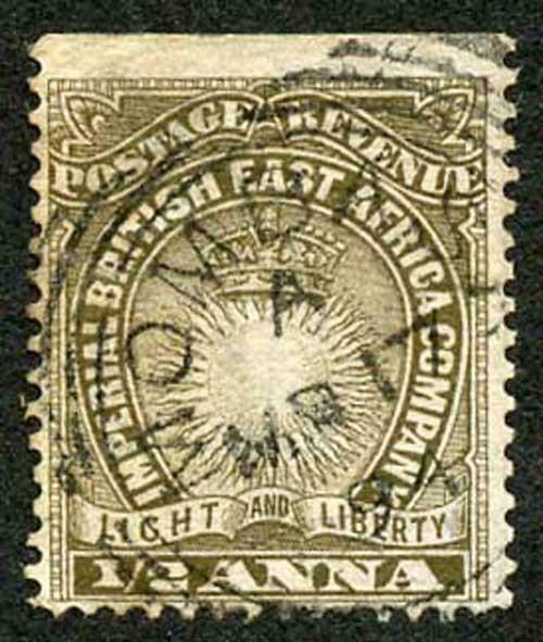 British East Africa SG4 1/2a dull brown