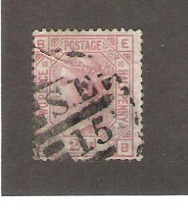 Great Britain Scott #67 Used 2 1/2p Victoria Plate 10 2018 CV $75.00