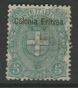 Eritrea 1895-99 5c Used Italy Colony A16P62F8