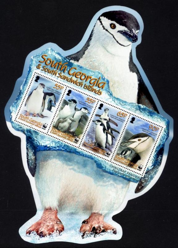 South Georgia Sc# 370a MNH WWF / Chinstrap Penguins (S/S)