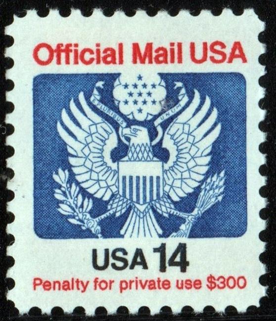 SC#O129A 14¢ Official Mail (1985) MLH